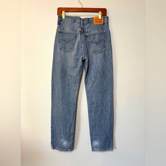 Levi’s Jeans Low Pro Straight Jeans Distressed Knees Breathe Out Wash 26 - Picture 2 of 3
